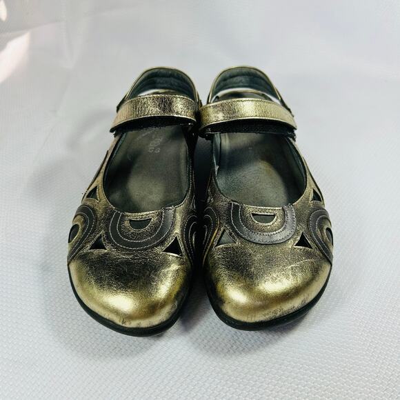 Naot Rongo Slingback Mary Jane Metallic Distressed Bronze Comfort Shoes Size 9 - Picture 5 of 12